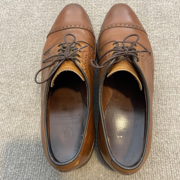 Allen Edmonds Clifton Shoes Mens Size 9.5 D Brown Leather Cap Toe Dress Derby main image 6
